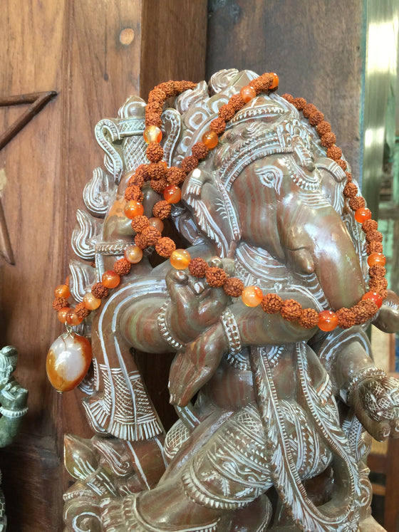 Dancing Ganesh Stone Sculpture Hand Carved Gorgeous Natraja Ganesha Statue