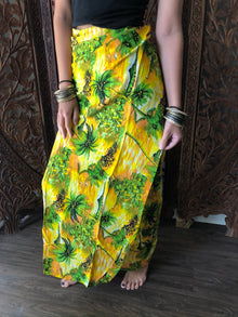  Wrap Around Skirts, Palm Tree Printed Sarong, Boho Size