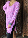 Stylish Tunic Pink Sequin Embroidered Cotton Bohemian Kurti