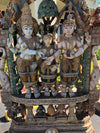 Antique India Sculpture, Hindu Gods Shiva Parvati Temple Carving 83x52