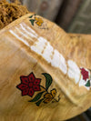 Indi Boho Floral TieDye Bedspread, Cotton Throw, Handloom