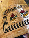 Indi Boho Floral TieDye Bedspread, Cotton Throw, Handloom
