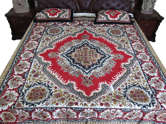 3pc Boho Indi Bedcover Cotton Bedspreads Picnic Blanket