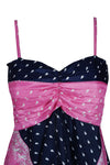 Spaghetti Strap Beach Dress, Pink BLACK color Floral SM