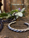 Prayer Mala Necklace/bracelet Purple Beads Mala, Silver Finish Copper