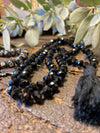 Saturn Black Crystal Mala With Pendant Handmade Mala With Bracelet