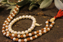  Yoga Mala Beads Clearing Energies Pearl Beads Rudraksha Japamala 