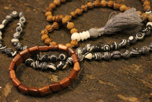  Smoky Obsidian Rudraksha Mala | Meditation & Healing Prayer Beads