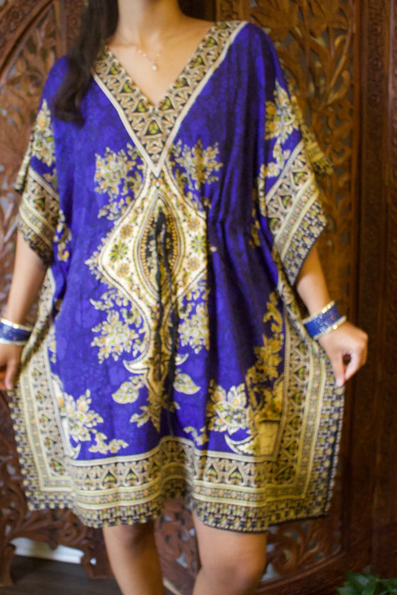Caftan Dress, Boho Kaftan Dresses, BLue Dashiki Dresses, 3XL