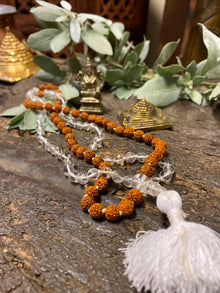  Prosperity Vedic Altar- Rudraksha Crystal Quartz Mala Meditation Yoga