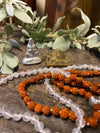 Buddhist Altar- Crystal Quartz Rudraksha Mala Beads, Meditation Japa