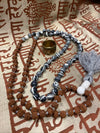 Smoky Obsidian Meditation Mala for Protection Rudraksha Japa Mala