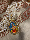 Pearls Japamala Ganesha Yoga Necklace Mercury Moon Meditation Mala