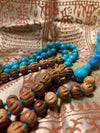 Yoga Mala Kundalini with Rudraksha Turquoise Chakra Mala with Bracelate