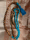 Yoga Mala Kundalini with Rudraksha Turquoise Chakra Mala with Bracelate