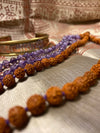 Amethyst Mala beads Rudraksha Japamala With Jai Mata Di Bracelet