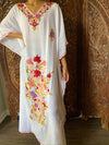 Kaftan Maxi Dress Light Pink Sherbet Housedress, Caftan 3X