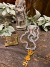 Vishnu Altar Crystal Quartz Mala Beads Hindu Trishul Om