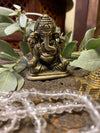Ganesha Altar- Crystal Quartz Rudraksha Mala Beads, Meditation Japa