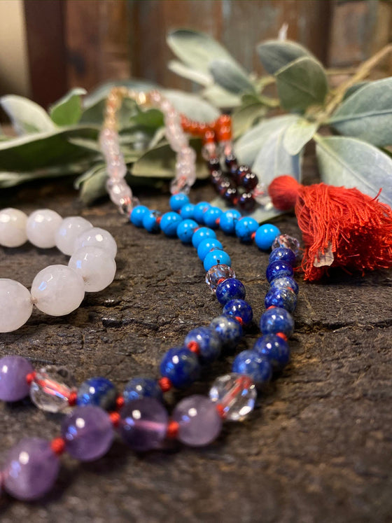 Chakra Healing Mala Reiki Malabeads With Moonstone Wrist Bracelet