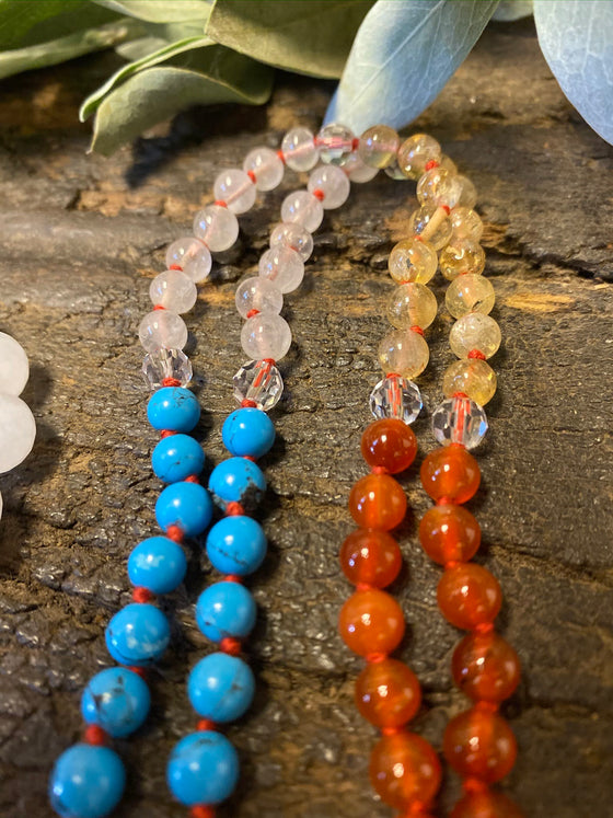 Chakra Healing Mala Reiki Malabeads With Moonstone Wrist Bracelet