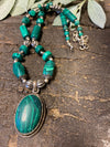 Classic Dark Green Jade Beads Necklace Vintage Retro Beads