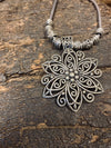 Recycled Lotus Pendant Handmade Holistic Necklaces, Yoga Jewelry