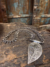 Oxidesed Necklace Pendant Silver Leave Style Handmade Necklaces Casual