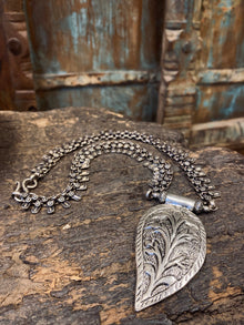  Oxidesed Necklace Pendant Silver Leave Style Handmade Necklaces Casual