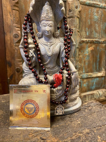  Success Altar Mahakali Yantra With Garnet Prayer Japa Mala Malabeads