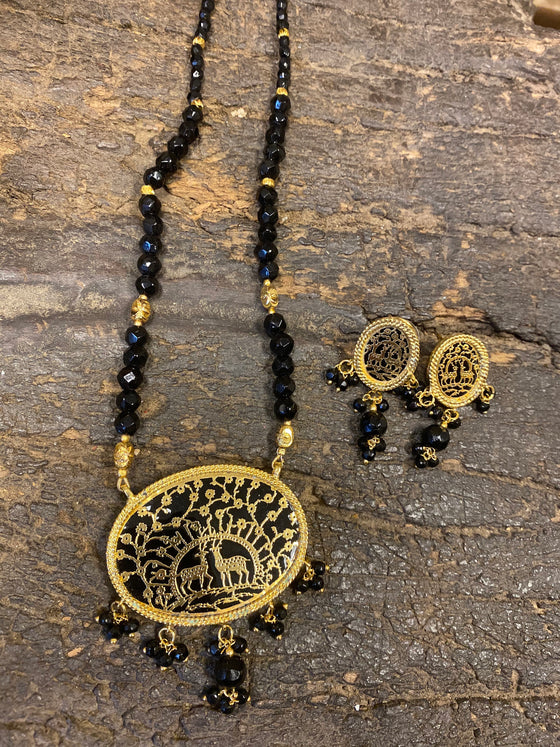 Womens Pendant Necklace Set Deer Traditional jewelry Party And