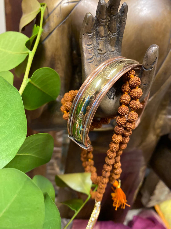 Chakra Necklace, Prayer Mala Beads, Meditation, Rudraksha Mala, OM