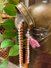 Yoga Mala Rose Quartz Beads Rudraksha Unconditional Love Mala 