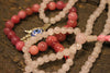 Love Mala, Rose Quartz Malabeads, Evil Eye Pendant, Unconditional