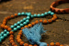 Yoga Kundalini with Rudraksha Turquoise Chakra Mala beads with