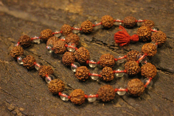Sphatik Rudraksha Mala Shiva Shakti Yoga Mala Beads Yoga Necklaces