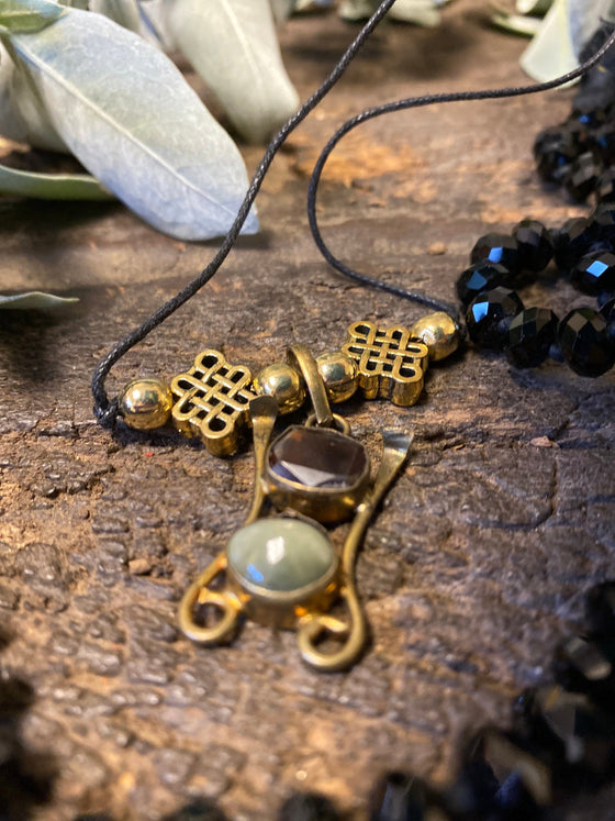 Saturn Black Crystal Mala With Pendant Handmade Mala, Natural