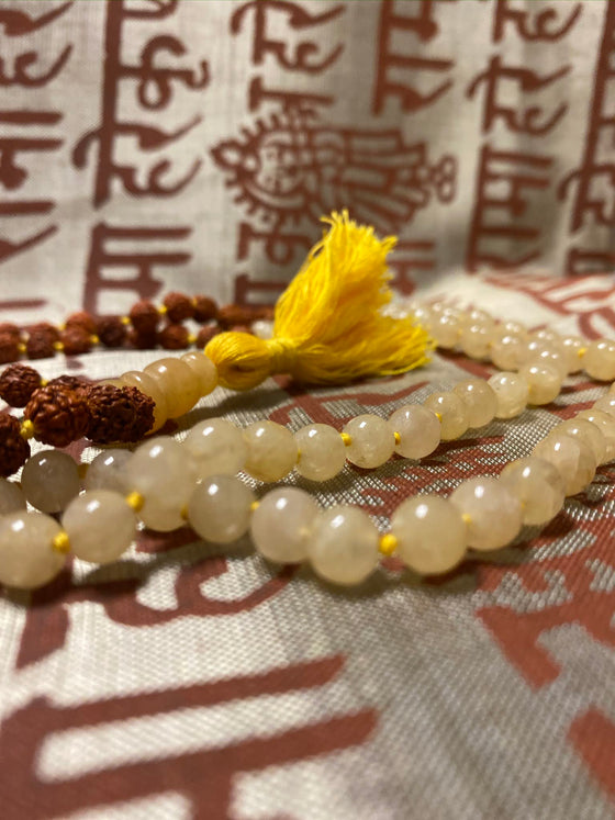 Solar Plexus Chakra Yellow Jade Mala Beads Mindful Living