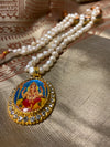 Japamala Ganesha Yoga Necklace, Pearls MalaBeads, Mercury Moon Meditation