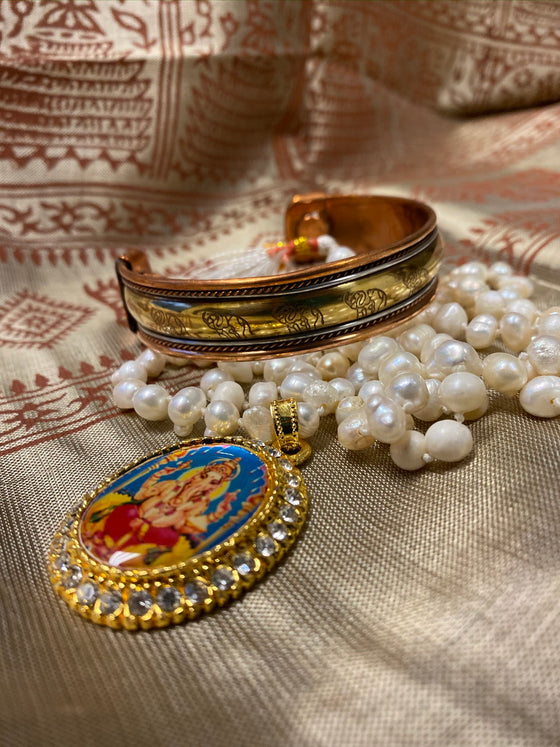 Pearls Japamala Ganesha Yoga Necklace Mercury Moon Meditation Mala