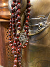 Natural Rosewood Durga Malabeads Japamala Meditation Prayer Yoga Mala