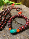 Natural Rosewood Durga Malabeads Japamala Meditation Prayer Yoga Mala