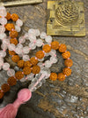 Rose Quartz Beads Rudraksha Mala Unconditional Love Heart Chakra