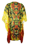 Sheer Beach Caftan Dress, Yellow Oversized Cover Up Travel Kaftan 4XL