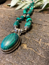 Classic Dark Green Jade Beads Necklace Vintage Retro Beads