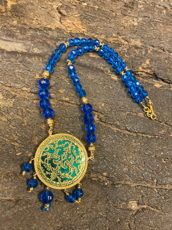 Womens Pendant Necklace Set Handmade Necklaces, Traditional jewelry Horse