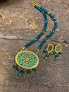 Holistic Pendant Necklace Intricate Handmade Necklace Earrings , Boho