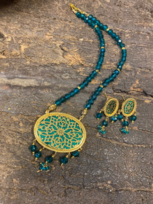  Holistic Pendant Necklace Intricate Handmade Necklace Earrings , Boho