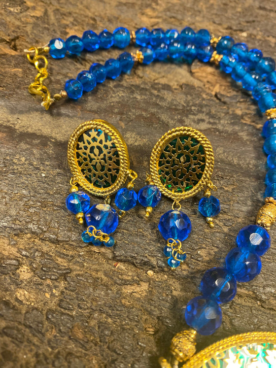 Holistic Pendant Necklace Set. Indian Style Traditional jewelry
