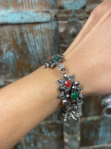  Multicolor Stone Oxidised Bangle Bracelet For womens